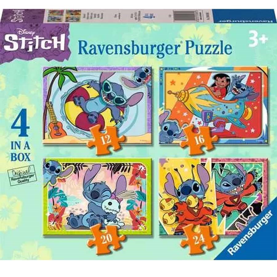 Ravensburger WD Stitch 4 In 1 Puzzle 