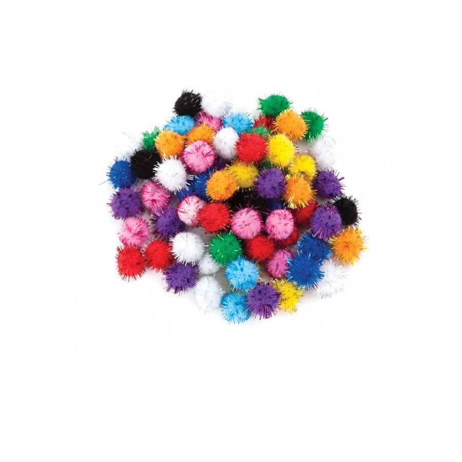 Puti Pom Pom 20mm Metalik 70'Li 