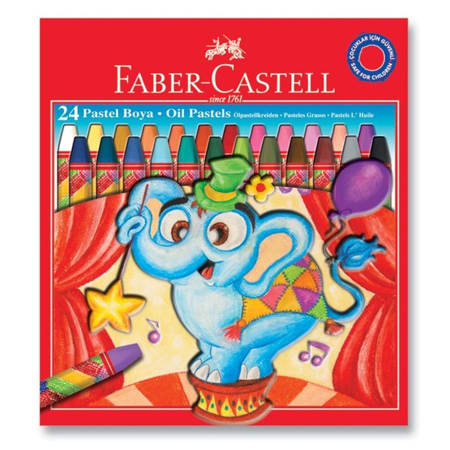 Faber Castel Karton Kutu Pastel Boya 24r 