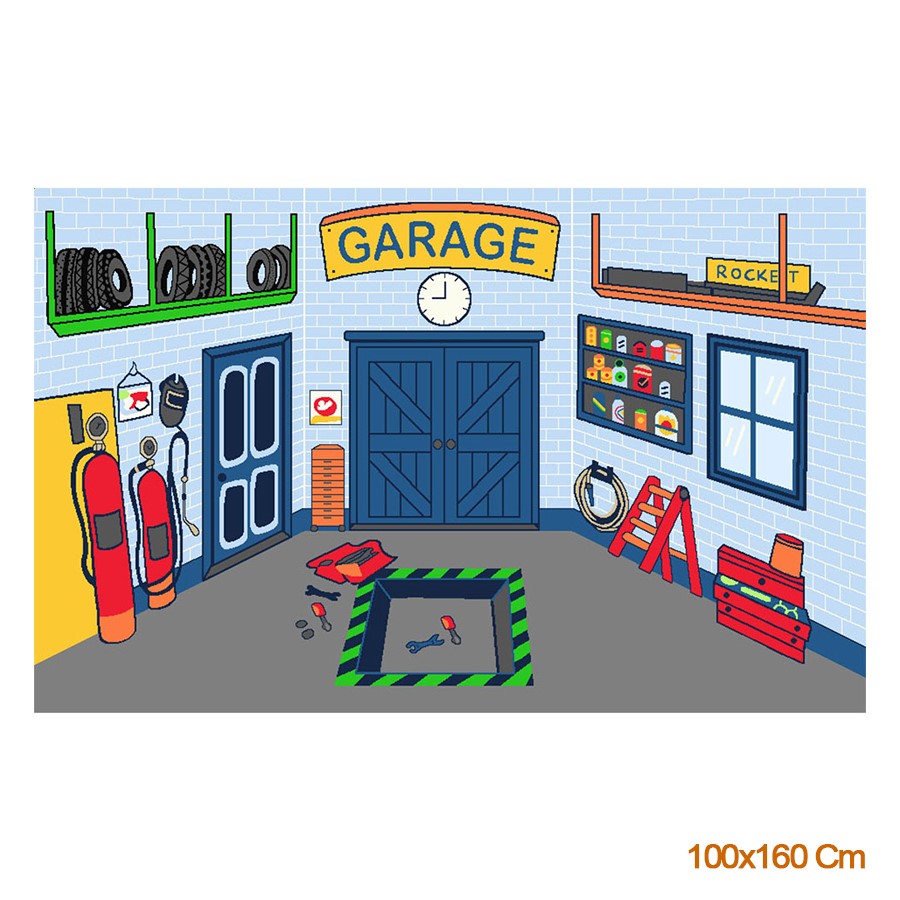 Confetti Garage 100x160 Mavi Oymalı 