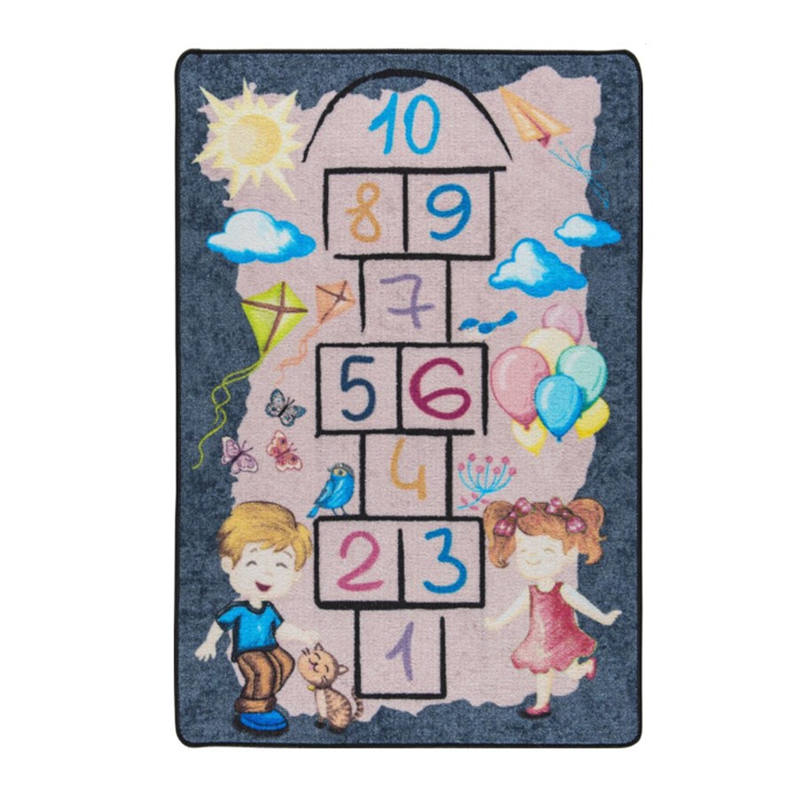 Confetti Street Game Gri Bukle Çocuk Halısı 200x290 cm 