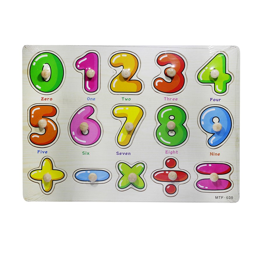 Rakamlar Tutmalı Ahşap Puzzle 