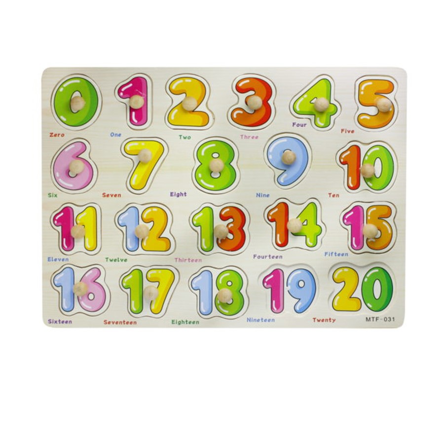 20 Parça Rakamlar Ahşap Puzzle 