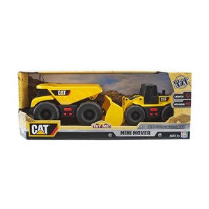 Cat Mini Sesli ve Işıklı 2'li Araç Set Dump Truck & Wheel Loader