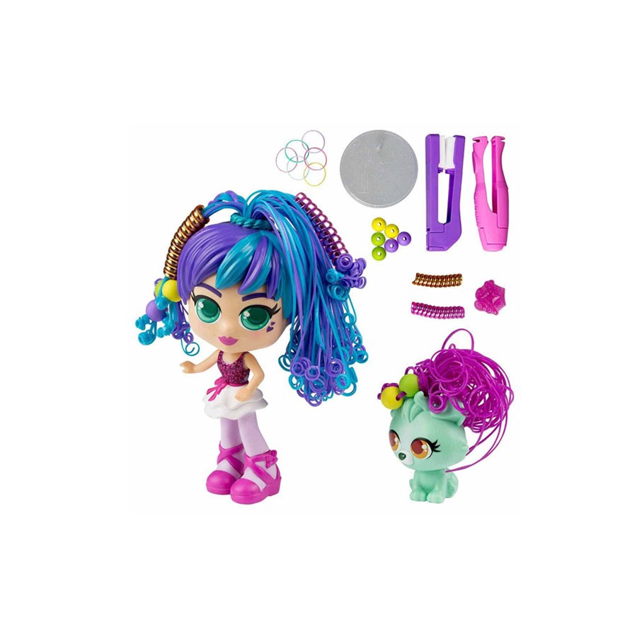 Curli Girls Bebek ve Hayvan 2'li Set 