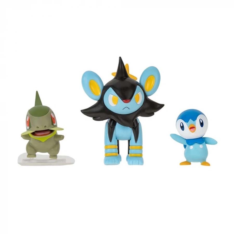 Pokemon Battle 3lü Figür Seti/Pikachu-Absol-Ditto Axew- Luxio- Piplu