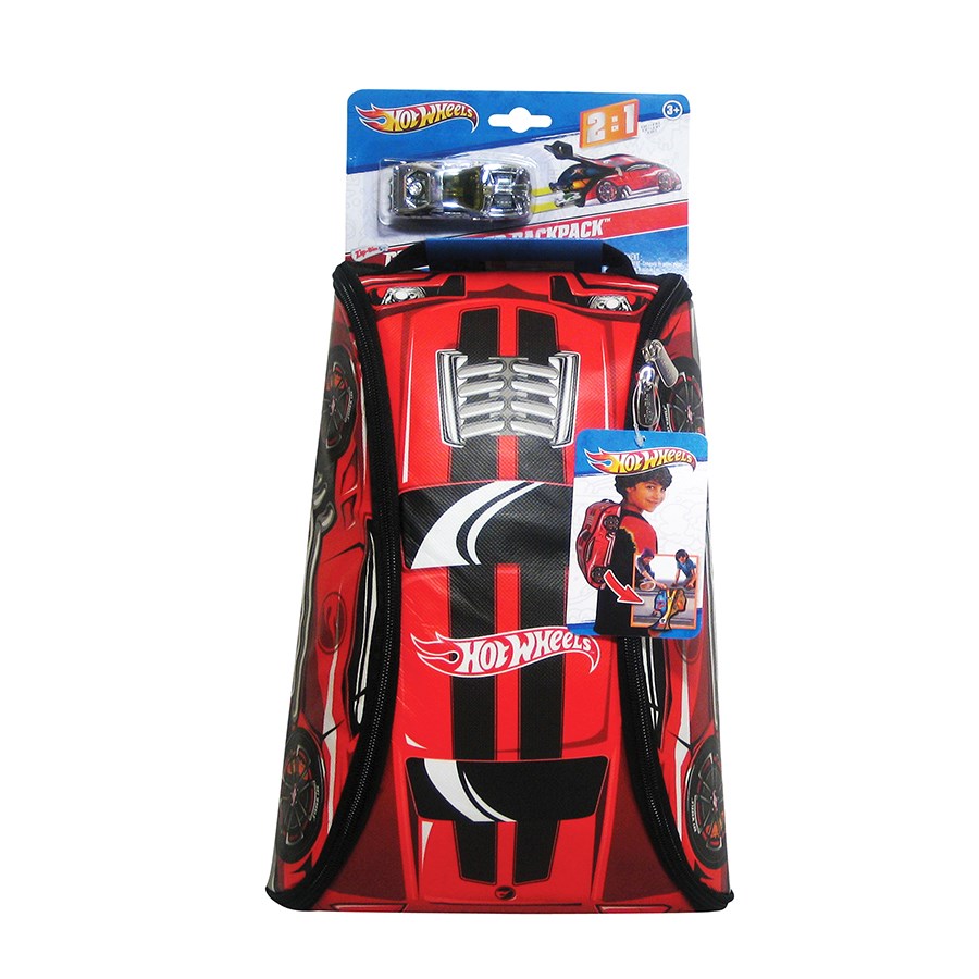 Hot Wheels Çantalı Araç Oyun Parkuru-Araç Hediyeli Kırmızı