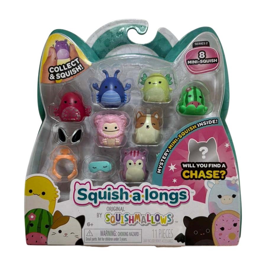 Squish-a-longs 8 Figür + Yüzük Set Seri-2 
