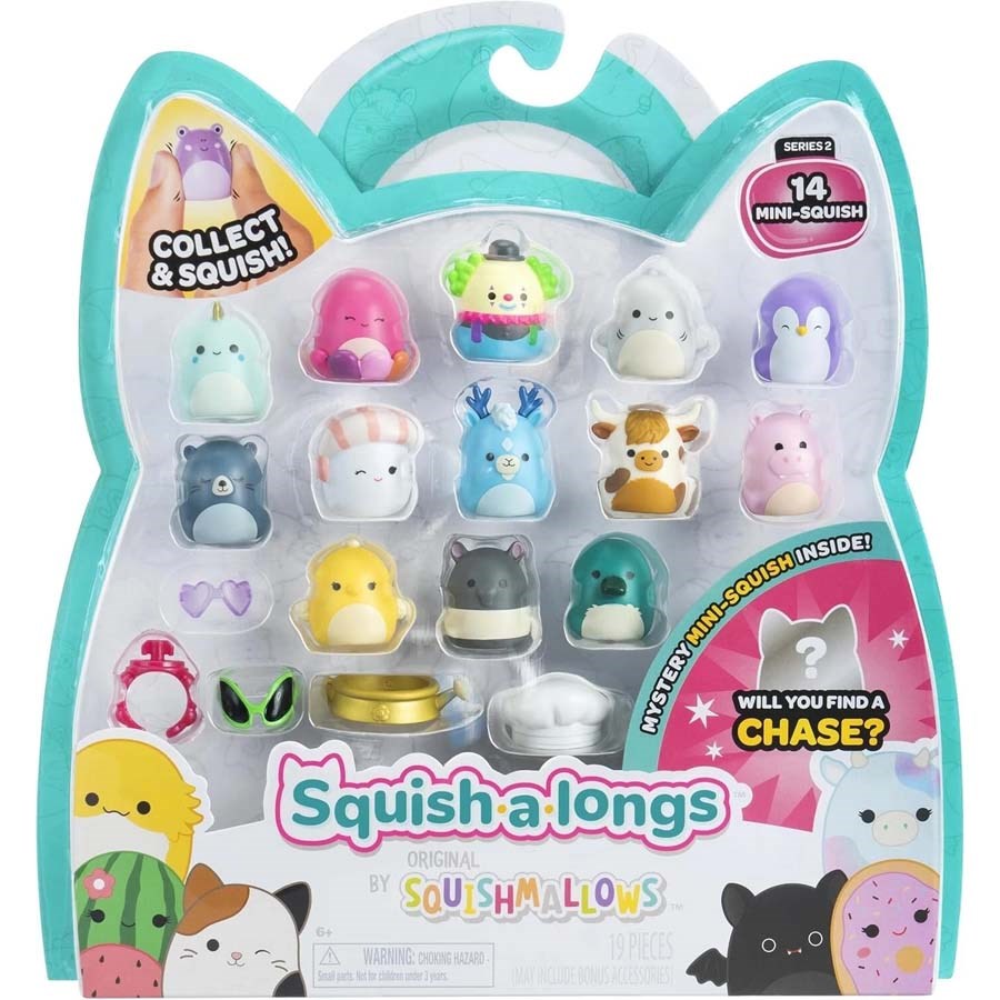 Squish-a-longs 14 Figür + Yüzük Set Seri-2 
