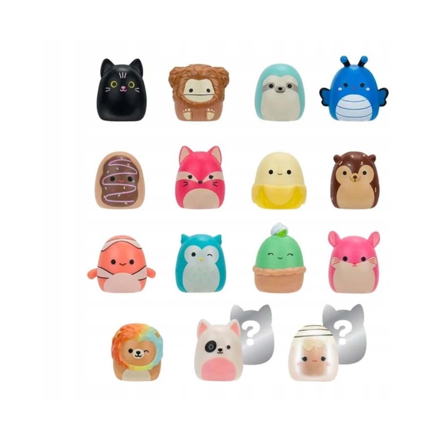 Squish-a-longs 14 Figür + Yüzük Set Seri-1 