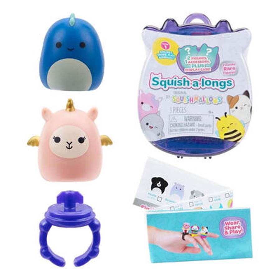 Squish-a-longs 2 Figür + Yüzük Sürpriz Paket 