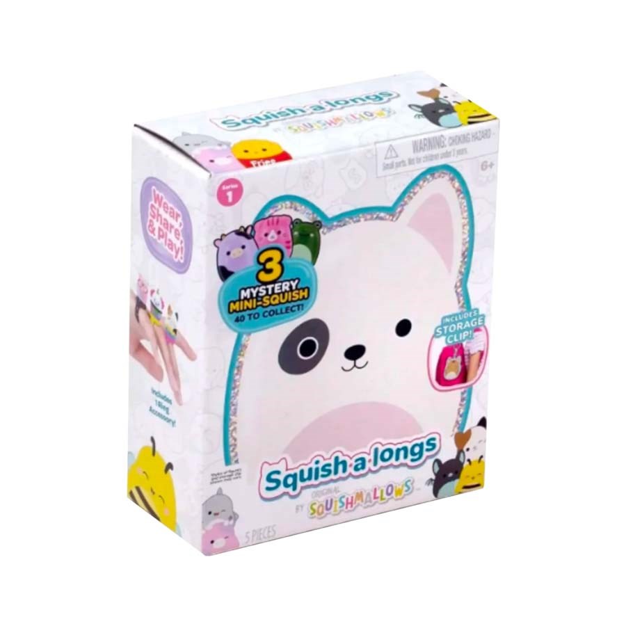 Squish-a-longs 3 Figür+Yüzük Çantalı Sürpriz Paket 