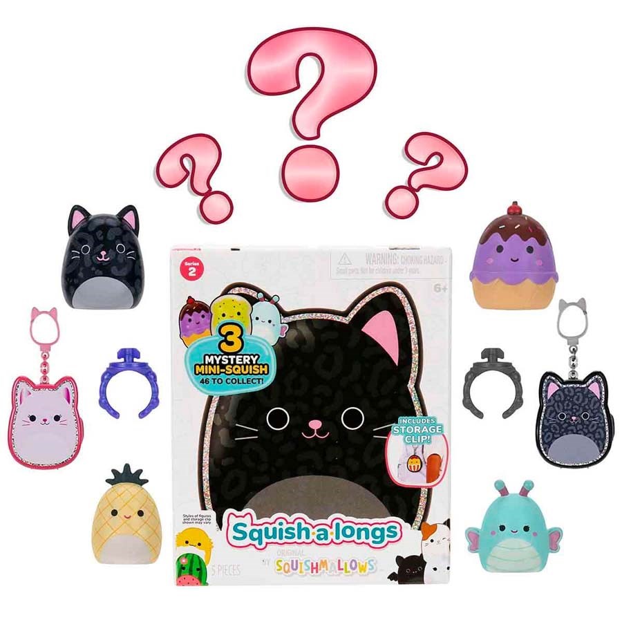 Squish-a-longs 3 Figür-Yüzük Çantalı Sürpriz Paket 