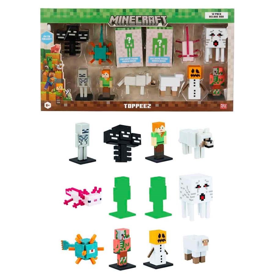 Minecraft 3D Figür Toppeez 12li Delüks Set 