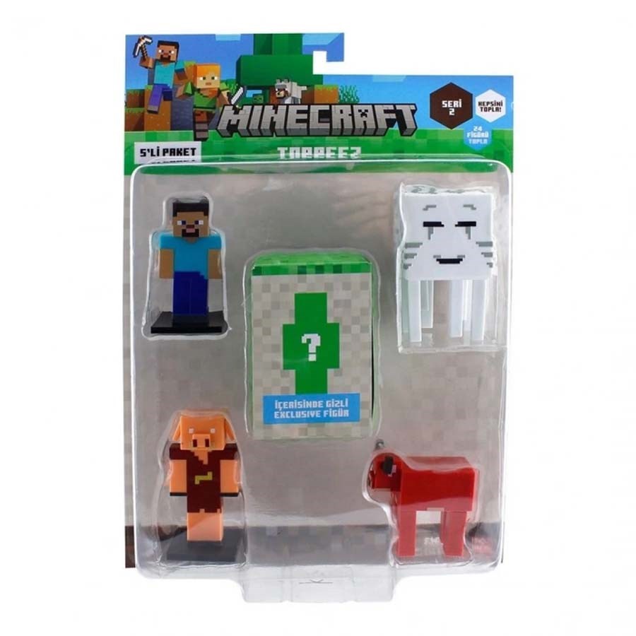 Minecraft 3D Toppeez 5li Figür Seti 