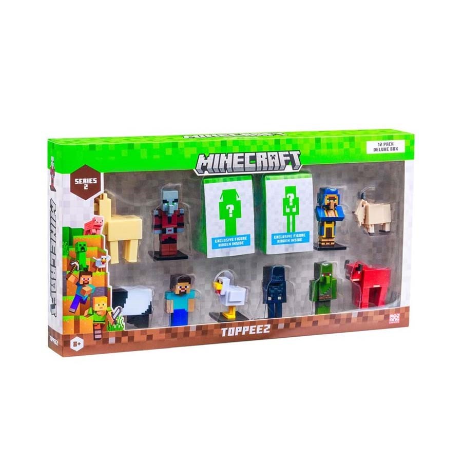 Minecraft 3D Toppeez 12li Deluxe Figür Seti Seri-2 