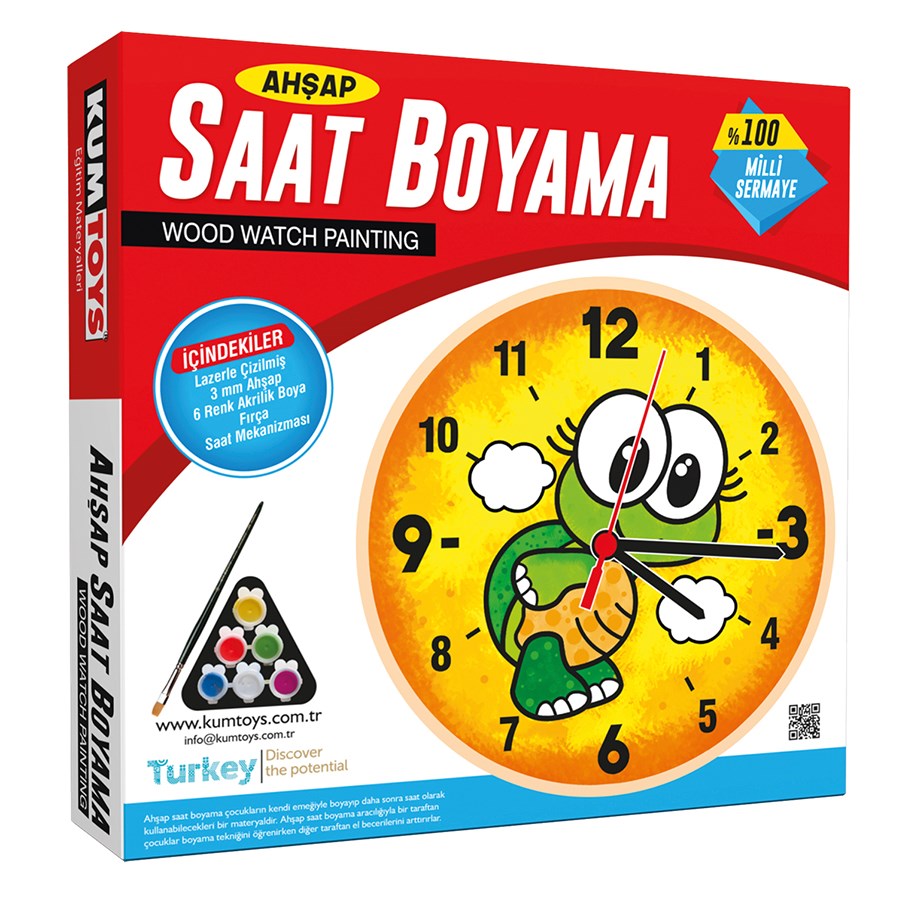 Kumtoys Ahşap Saat Boyama 