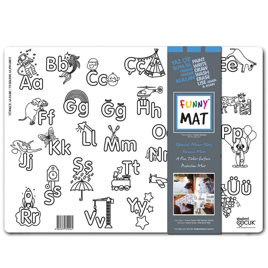 Akademi Çocuk-Funny Mat - Türkçe Alfabe 