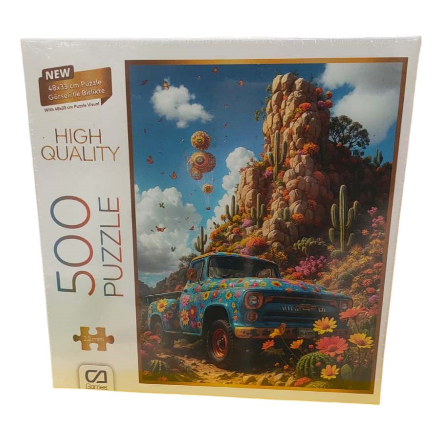 Çiçekli Kamyon Puzzle 500 Parça