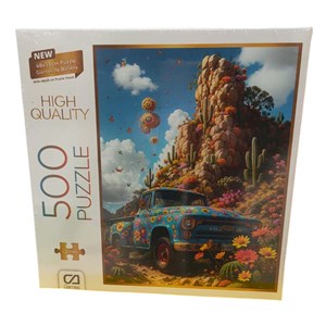 Çiçekli Kamyon Puzzle 500 Parça