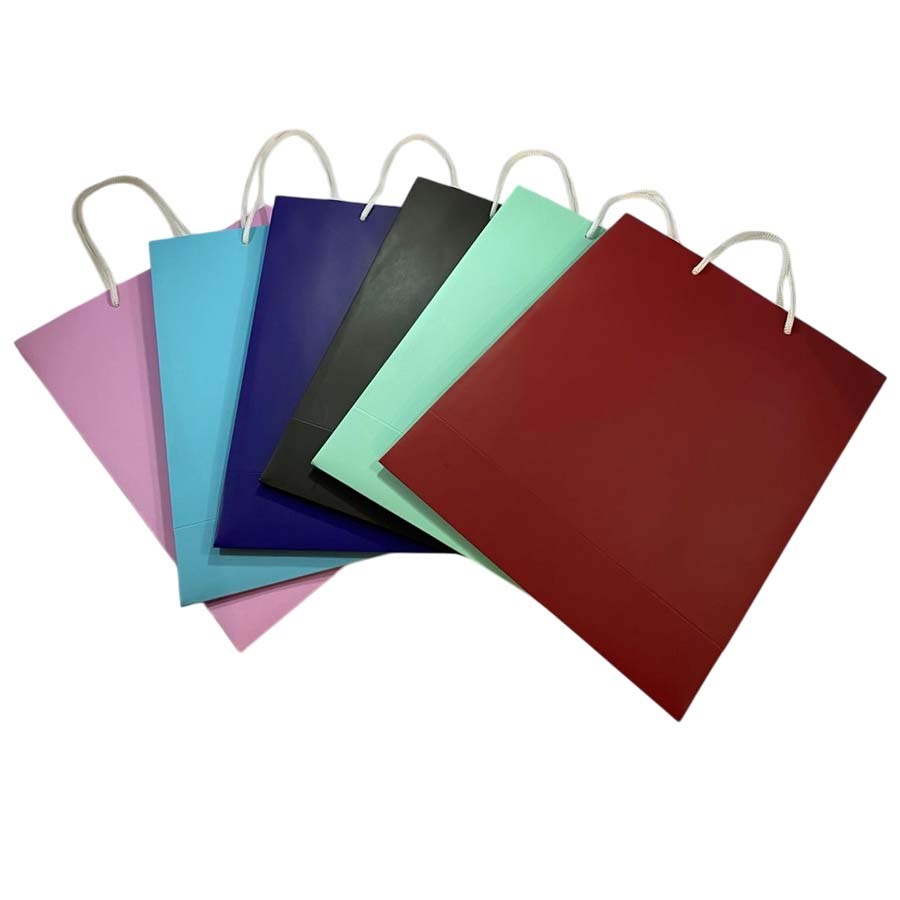 Keskin Karton Çanta Karma Düz Renk-Medium