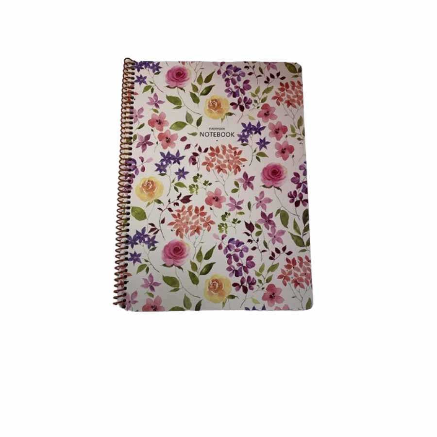 Keskin A4 80 Yp.Çiz. Karton Kp.Spr.Çiçek Defter 
