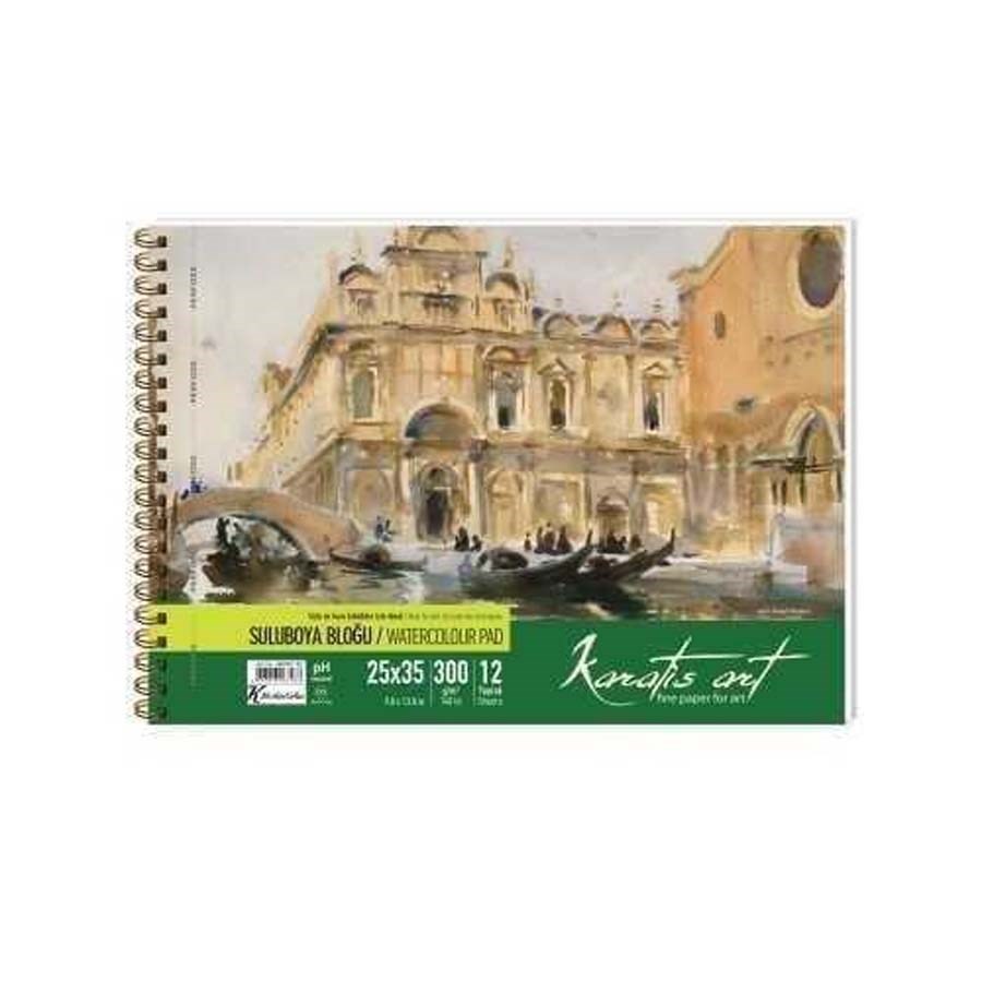 Karatis Art Spiralli Suluboya 25x35 12 Yp. 300 Gr 