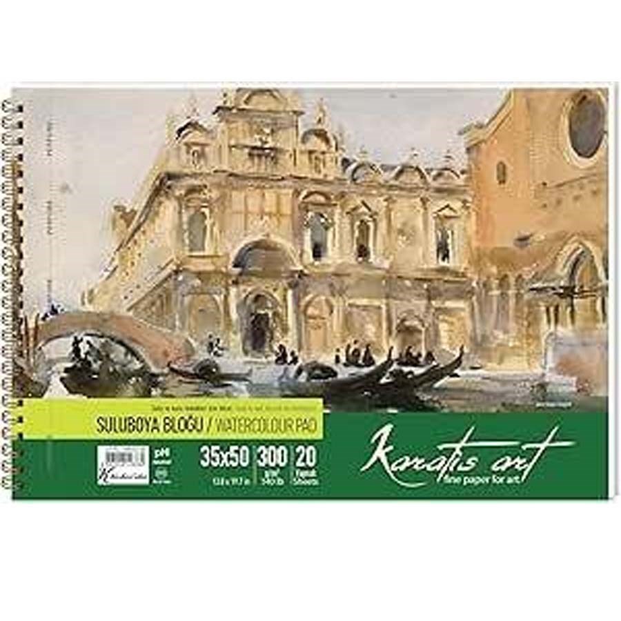 Keskin Karatis Art Spralli Suluboya Blok 35x50 