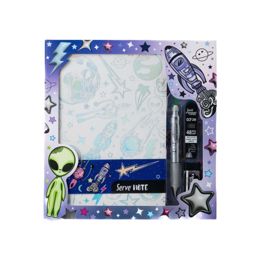 Serve Defter Seti Uzay Serisi Beyaz