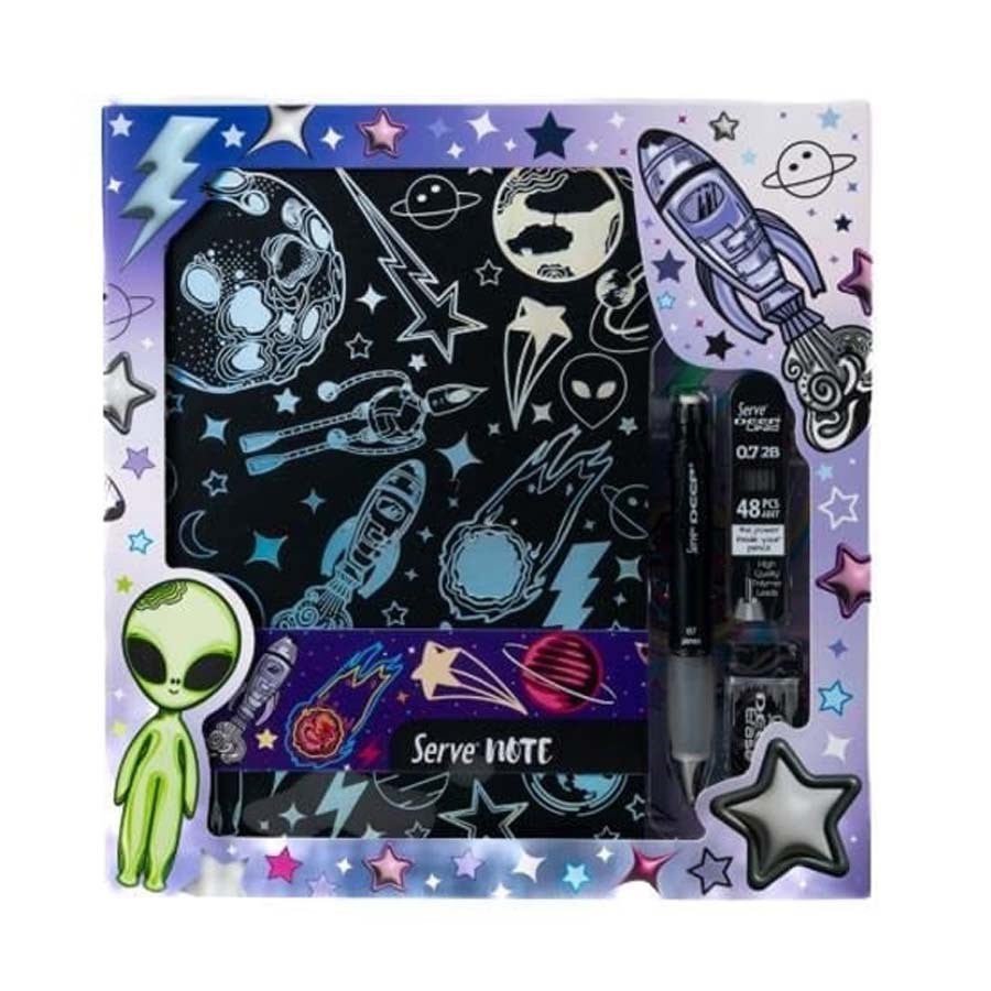 Serve Defter Seti Uzay Serisi Siyah