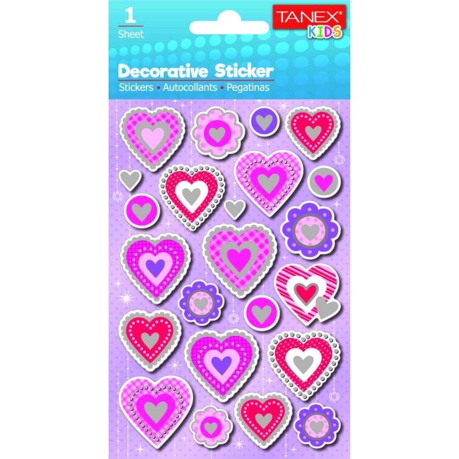 Tanex Puffy Kalp Sticker-25002 