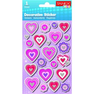 Tanex Puffy Kalp Sticker-25002