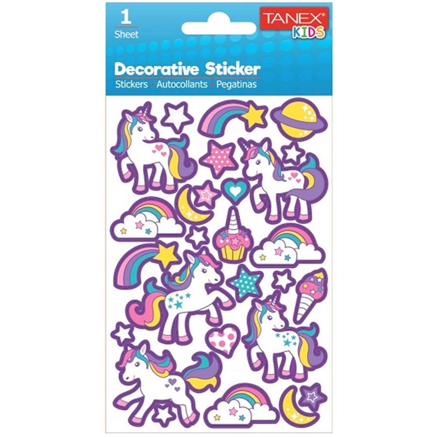 Tanex Puffy Unicorn Sticker-25005 