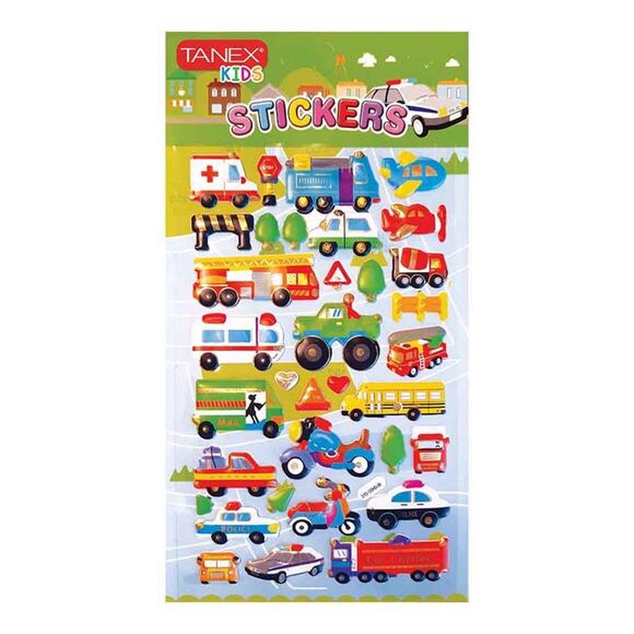 Tanex Puffy Ulaşım Araçları Sticker 