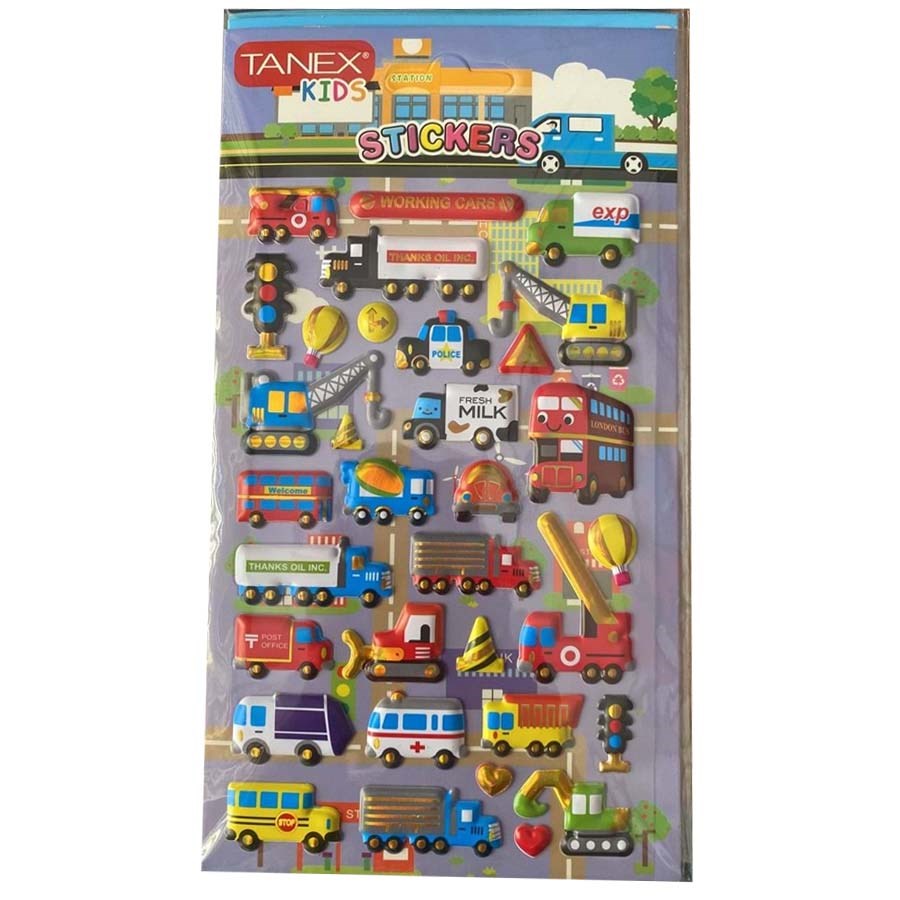 Tanex Puffy Ulaşım Araçları Serisi Sticker 