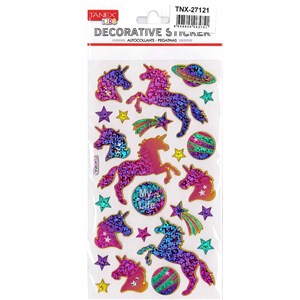 Tanex Puffy Parlak Uzaylı Unicorn Serisi Sticker