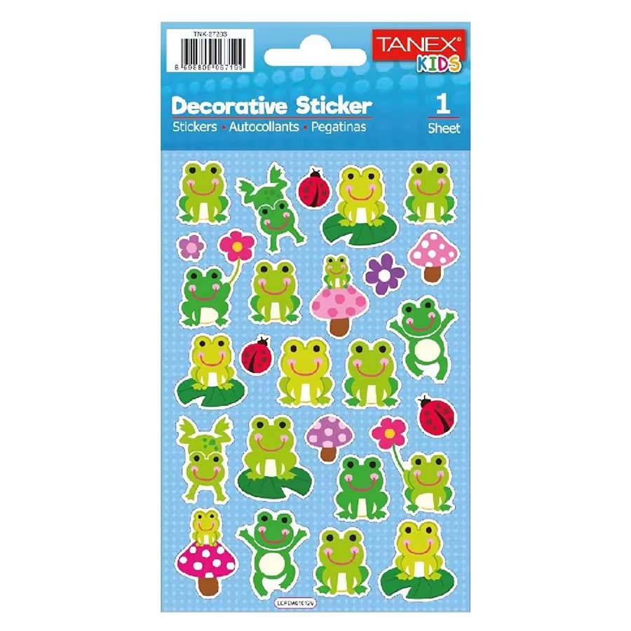 Tanex Puffy Kurbağlar Serisi Sticker 
