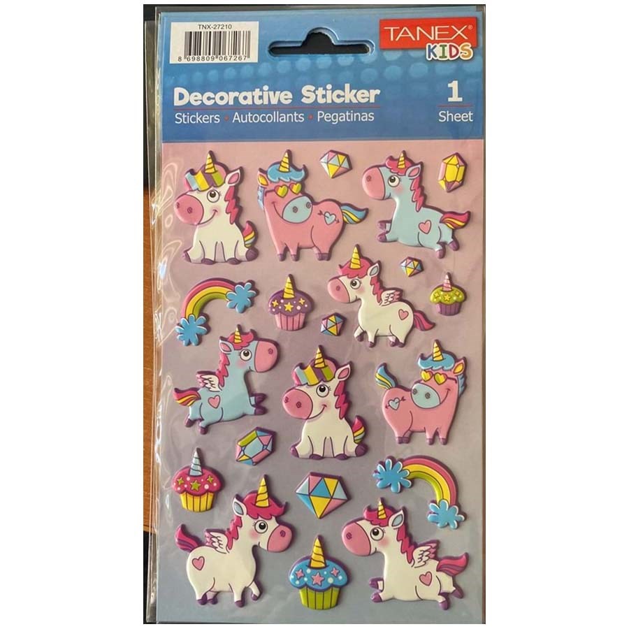 Tanex Puffy Unicorn 5 Serisi  Sticker 
