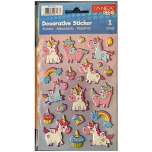 Tanex Puffy Unicorn 5 Serisi  Sticker