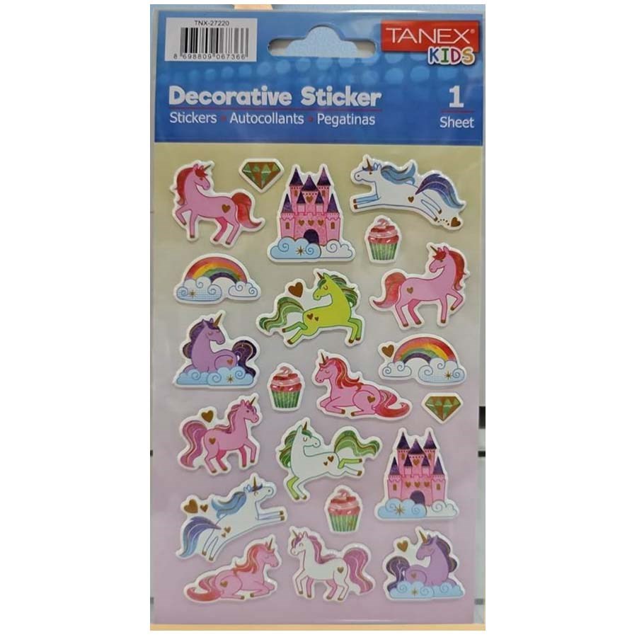 Tanex Puffy Unicorn Serisi Sticker 
