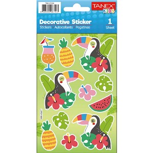 Tanex Puffy Tropik Kuş Serisi Sticker