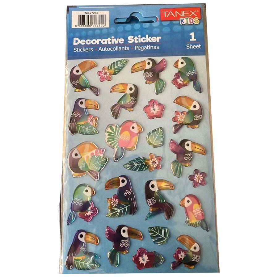 Tanex Puffy Uçan Kuş Serisi Sticker 