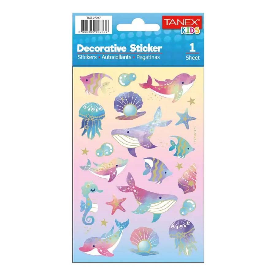 Tanex Puffy Okyanus Hayvanları Serisi Sticker 