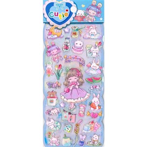Tanex Puffy Sevimli Kız Serisi Sticker