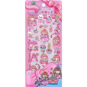 Tanex Puffy Sevimli Kız Serisi Sticker