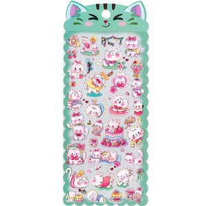 Tanex Puffy Sevimli Kedi Serisi Sticker