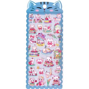 Tanex Puffy Sevimli Kedi Serisi Sticker