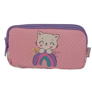 Kaukko Kids 3 Bölmeli Kalem Çantası - Plush Cat