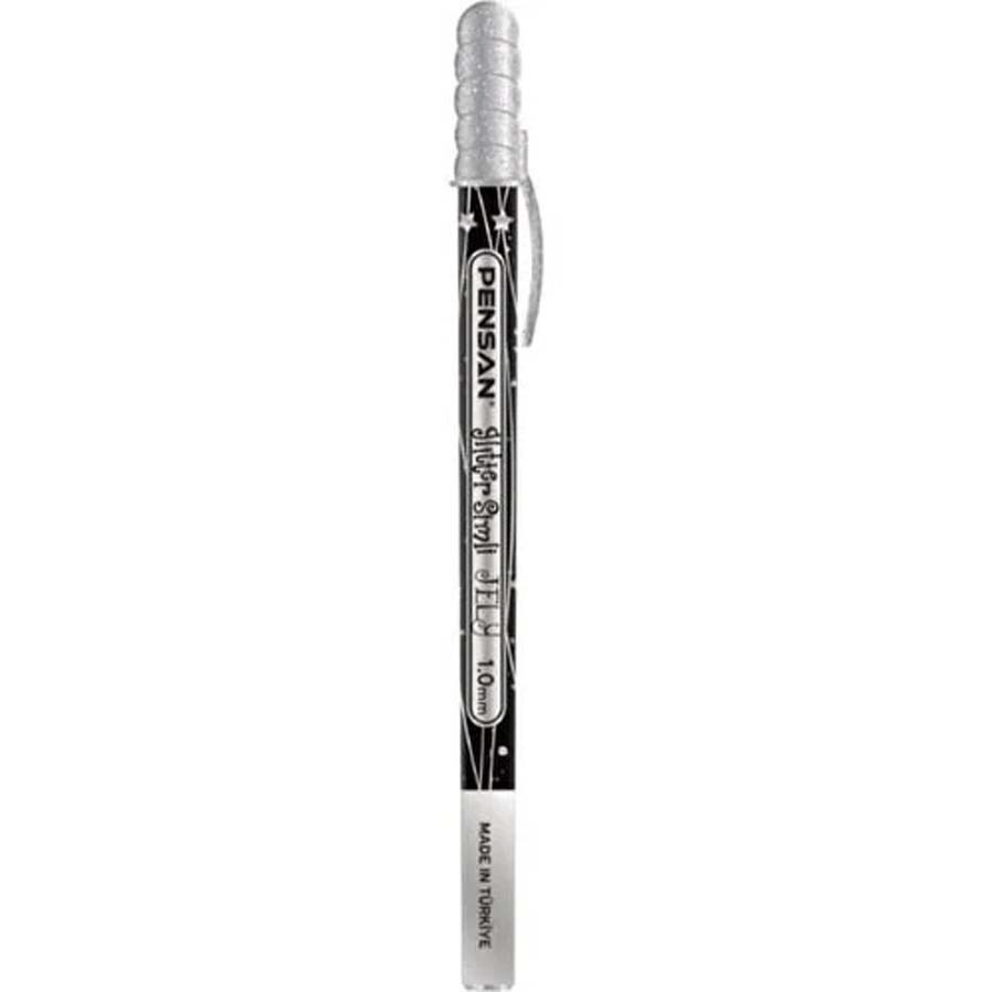 Pensan Işıltılı Simli Jel Kalem 1.0 MM/Mavi Gümüş