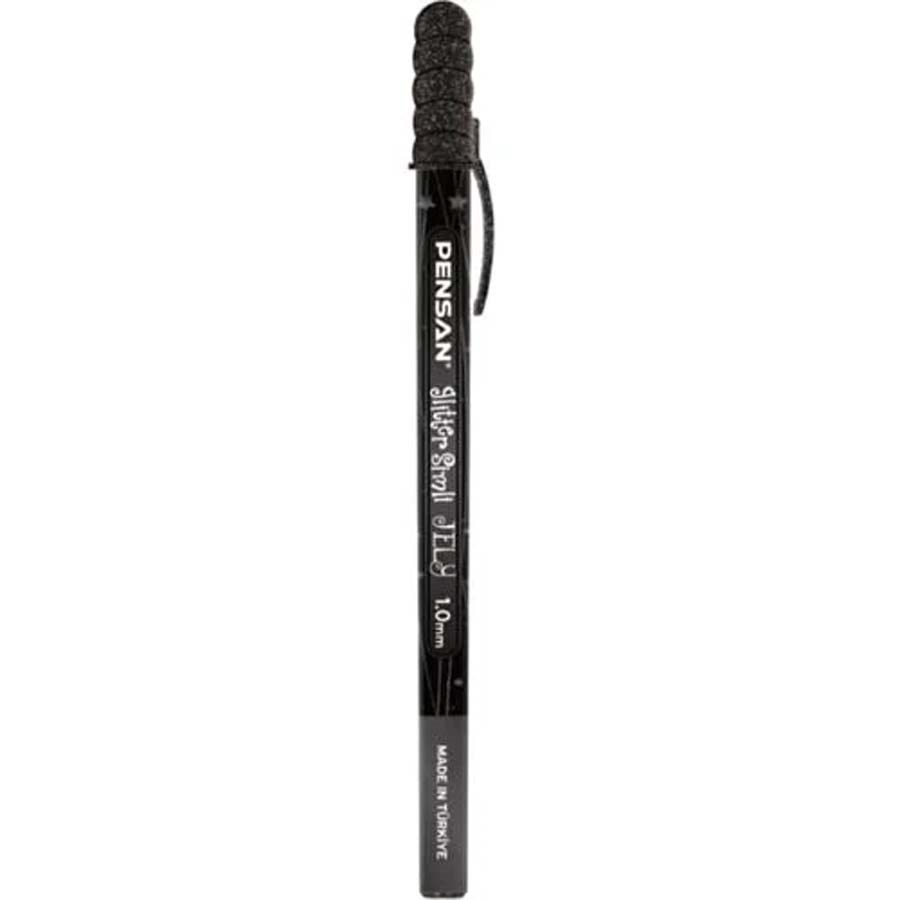 Pensan Işıltılı Simli Jel Kalem 1.0 MM/Mavi Siyah